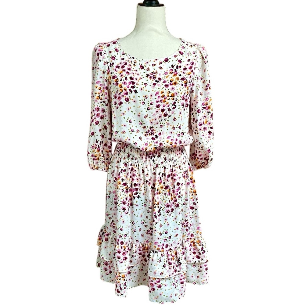 Maison Tara Floral Smocked Ruffle Dress Size 6 NWT - Picture 2 of 16